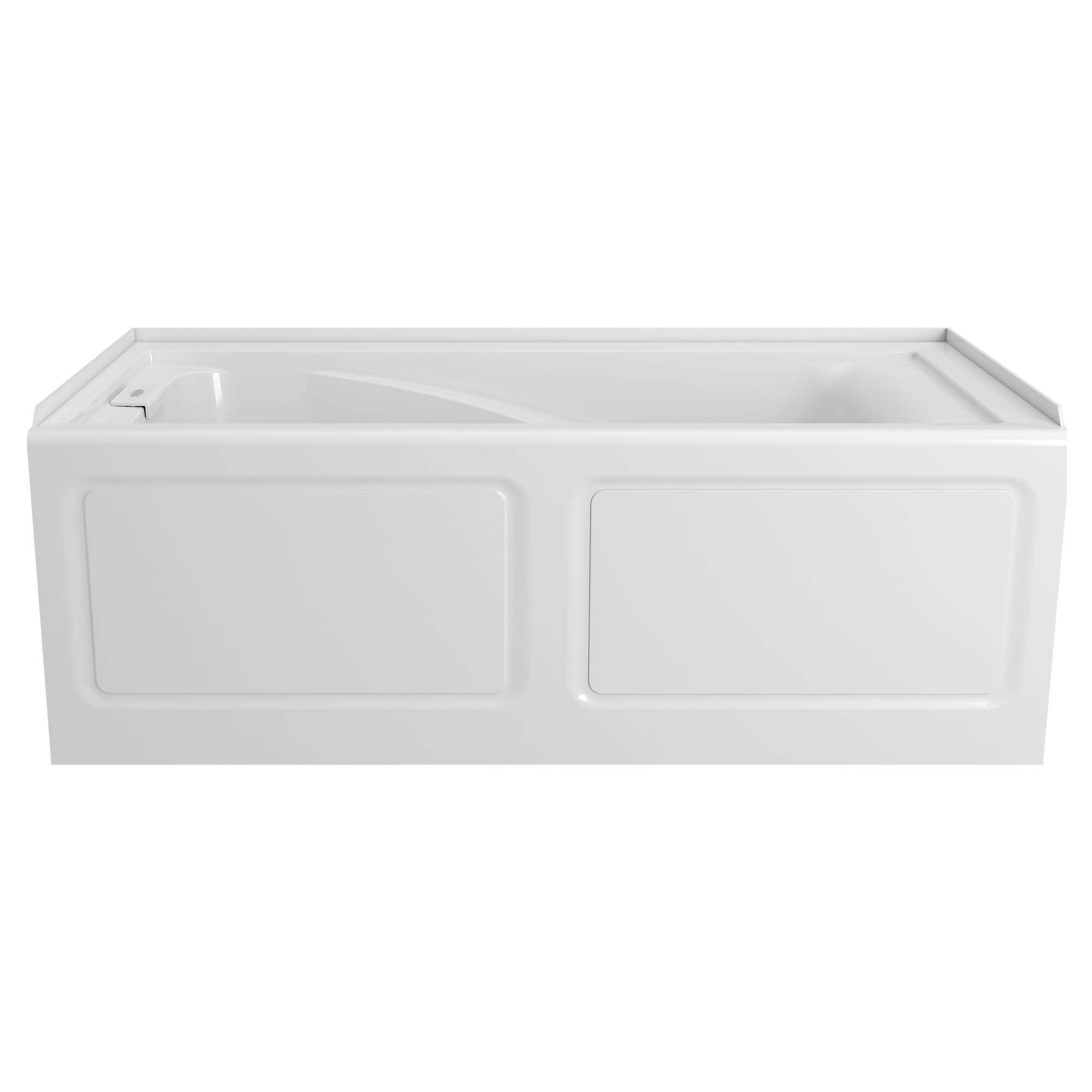 EverClean 60x32-Inch Integral Apron Deep Soak Bathtub with Left-Hand Outlet